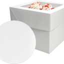 3 sets Cake Boxes 12x12x10 inches with Boards Bakery Boxes for Cakes