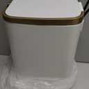 CEROELDA Small Bathroom Trash Can with Lid Soft Close-5L/1.3 Gal Stainless Steel Garbage Can-Step Pedal Wastebasket Slim Trash Bin for Office, Bedroom, Toilet, Live Room-White