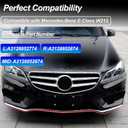 Front Bumper Chrome Trim Molding Compatible With Mercedes-Benz E Class 2014-2016 W212 E250 E350 E400 E500 E550 Does Not Fit 2 Door Coupe, L:A2128852774,R:A2128852874,MID:A2128852674