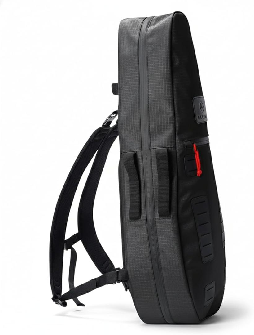 Cancha Racquet Bag Voyager, Tennis Backpack for 3-4 Racquets and Gear, Deep Black