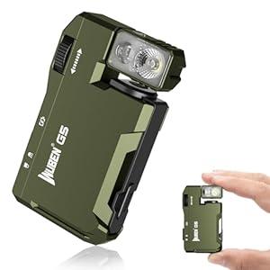 WUBEN G5 Rechargeable EDC Flashlight, Powerful RGB Flashights, 400 Lumens Portable Flat Mini Flashlights, IP68 Waterproof Multi-Mode Magnetic Small Keychain Flashlight for Camping, Emergency (Green)