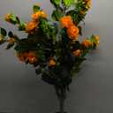 43.3"/3.6FT Artificial Tree with Camellia Flowers Fake Fall Tree with 32 Blooming Flowers Orange Tree for Autumn Home Front Door Outdoor Indoor Decor (Including Dried Moss)