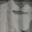 Lilosy Sexy Crochet Sheer Long Sleeve Cover Up Swim Bathing Suit Beach Dress One Piece (Medium, White)