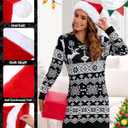 Ugly Christmas Sweaters Dresses with Santa Hat Knit Sexy Christmas Outfits for Women (Small, Reindeer Black)