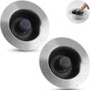 iFealClear 2 Pack 3-in-1 Stainless Steel Kitchen Sink Drain Strainer Stopper, Pop Up Sink Stopper, Kitchen Sink Strainer Basket for Standard 3-1/2 Inch Drain, Anti-Clogging, Detachable, Chrome (Brushed Nickel)