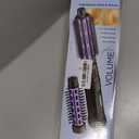 Conair 2-in-1 Hot Air Curling Combo, Includes 1.5-inch Curl Brush and 1-inch Aluminum Bristle Brush (Black / Purple)