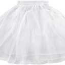 LULUSILK Girl’s Hoopless Petticoat Crinoline with 3 Layers, Kids Flower Girl Underskirt, L