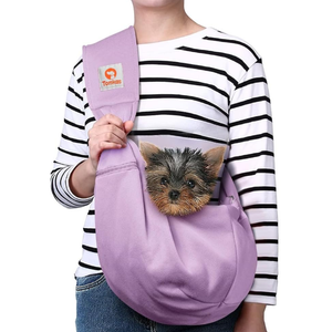 Tomkas Dog Sling Carrier for Small Dogs Puppy Carrier for Small Dogs (Black, for Pets Weight 2-7 lbs)