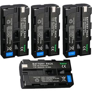 Kastar NP-F580 Battery 7.4V 3500mAh Replacement for Blackmagic Design NP-F570 Battery, Blackmagic Design Pocket Cinema Camera 6K Pro, Blackmagic Design Pocket Cinema Camera 6K G2 (4-Pack)