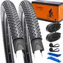 YUNSCM 29" Lightweight Bike Tires 29X2.0 (ETRTO 50-622) and 29" Bike Tubes-60TPI Nylon, Puncture-Resistant, Compatible with 29x1.95/2.0/2.10 Mountain Bike Bicycle Tires and Tubes-2 PCS (Y-570)