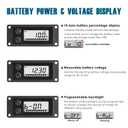 Runleader RL-BI609B Battery Power Meter, DC12V to 24V, Low Battery Reminder & Waterproof Design.