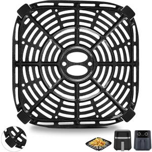 Air Fryer Grill Pan for Black+Decker Purify 4QT Air Fryer, Upgrade7.877.87IN Air Fryer Replacement Parts Grill Plate Accessories Tray Rack for Holstein Housewares 4.4QT Green Life 4.5QTAir Fryer