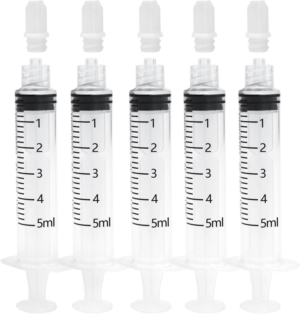 5ml Syringes Without Needles, 5cc Luer Lock Syringe - Disposable Individually Wrapped(10 Pack)