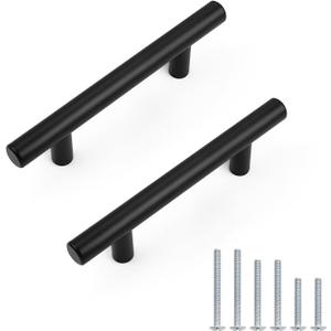 Black Cabinet Pulls 3 Inch Arch Twisted Matte Black Handles Drawer Kitchen Cupboard Bathroom Dresser Cabinet Hardware Zinc Alloy 3 Pack