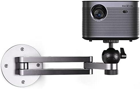 Blanou Foldable Projector Wall Mount Aluminum Alloy Adjustable Projector Stand Wall Mount for Projector Universal Projector Mount Projectors Bracket with 360° Rotating