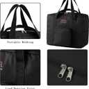 Wesoke Travel Duffel Tote Bag Black, Foldable Large Personal Item Bag Sport Gym Bag, Lightweight Carry On Bag Weekender Overnight Bag for Women and Men, Business Work Tote Nurse Dance Yoga Bag