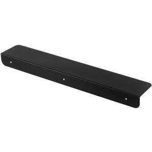 BAOYOUNI Metal Counter Range Gap Cover Board Narrow Gap Filler Extention Plate Storage Rack Shelf Partition with Stickers Between Kitchen Countertop Side and Fridge or Cabinet to Tiled Wall, No Drill (23.62'' X 3.93'' X 1.96'', Black - Pack 1)