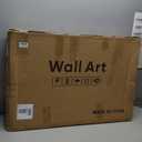 Large Framed Neutral Abstract Wall Art for Living Room, 3 Piece Modern Canvas Prints Paintings Artwork for Walls, Black and Beige Pictures for Living Room Hallway Stair Office Wall Decor 24x36 Inch