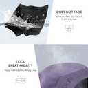 DAVID ARCHY Mens Underwear Cotton Boxer Briefs with Pouch Ultra Moisture Wicking Breathable Soft with Horizontal Fly 3 Pack (Gray Blue/Dark Blue/Gray Purple)