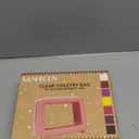 SANHECUN Toiletry bag waterproof cosmetic organizer with handle large opening for travelling car organizer (Brown) (Carry on 8 inch)