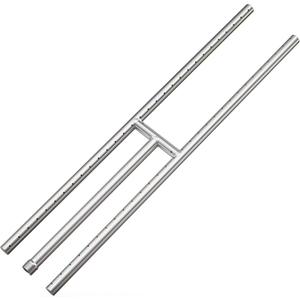 Onlyfire Stainless Steel Fireplace H-Burner for Natural Gas & Propane Fire Pit and Fireplace, 30 x 6 Inch Rectangular DIY Firepit H Burner for Indoor and Outdoor, BTU Max 150,000