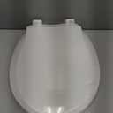 Potty Training Seat Built-in Toilet Seat, Round Toilet Seat 16.5inch with Baby Seat 2 in 1 Soft Close Quiet No Slapping, Magnetic Absorption, Easy Installation for Bottom Fixing ToiletWhite and Blue