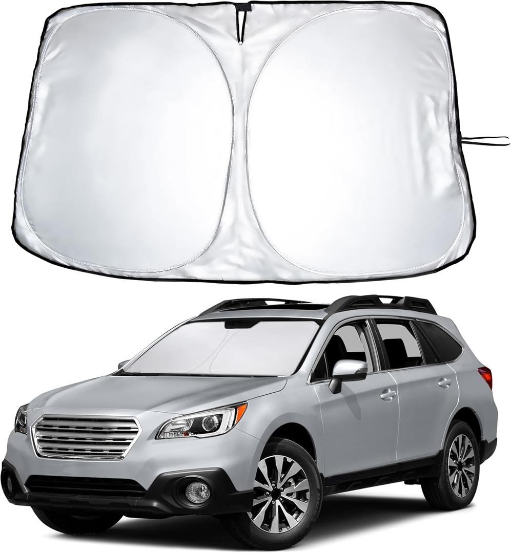 EcoNour Windshield Sunshade Compatible for Subaru Outback 2015-2017 2018 2019, Sun Visor for Front Windshield & Window Sun Shade Cover, UV Heat Blocker & Protector, Car Accessories