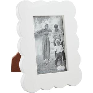 Mud Pie Scalloped Lacquer Frames, Small, 8.5" x 6.5"