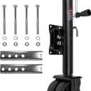 2000 lbs Trailer Jack with Wheel, with Bolt-on Mounting Hardware, 12 Inch Lift, Capacity Swivel Boat Trailer Jack with Dual Wheel 6 Inch Swing Back RV Camper