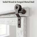 24"x36" Whitewashed Barn Door Vanity Mirror with Wood Header