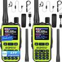 BAOFENG UV5RMINI Two Way Radio NOAA Weather Radio Dual PTT 999CH Survival Radio APP Programming Copy Frequency Ham Radio (Green)