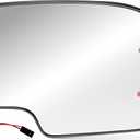 BJSIA Passenger Side Heated Mirror Glass Replacement Fis 2003-2007 Chevy Silverado, Avalanche, Suburban, Tahoe, GMC Sierra, Yukon, Cadillac Escalade, Exterior Side View Mirror with Turn Signal