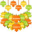 Giltinsel 24 Pieces Thanksgiving Maple Leaf Hanging Ornaments Fall Tree Hanging Decoration Leaf Tree Ornaments Harvest Pendants Decor Autumn Decorative Leaves for Party Supplies (Bright Color)