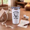 Golf Gift for Dad - Funny Fathers Day Christmas Birthday Gifts for Men Golfers, Cool Golf Dads Gifts from Daughter Son Kids, Unique Daddy Coffee Cup Mug for Golf Lovers - Best Dad By Par Tumbler 20oz