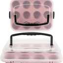 2-Pack Pink Cupcake Pan with Lid, 12-Cup Nonstick Cupcake Baking Pan with Handle for Easy Baking and Travel Perfect Cupcake Pan for Parties, Birthdays, and Gifting
