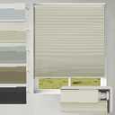 Changshade No Drill No Tools Blackout Cellular Shades,Cordless Blinds for Indoor Windows,Room Darkening Window Shades Honeycomb Blinds for Bedroom,Office,Home,35" w x 64" h,Beige