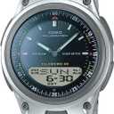 Casio AW80 Series | Mens Analog-Digital Watch | 50M Water Resistance | Multi Alarms | 100 SEC Stopwatch | Countdown Timer | World Map for World Time | LED Light | LC Display | 10 Year Battery (Silver)