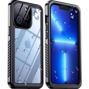 Compatible with iPhone 13 Pro Max Case Waterproof Built-in Screen & Camera Protector IP68 Underwater Full Body Military Dropproof Shockproof Phone Case 6.1"