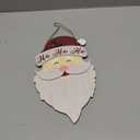 Christmas Hanging Santa Claus Sign Wooden Indoor/Outdoor Decor Hanging Santa Claus Wall Ornament for Xmas Holidays Wooden Wall Door Home Decoration(Hohoho)