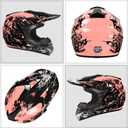 SanQing Youth Adult Dirt Bike,Motocross Helmets DOT Approved (SH-Pink, M)