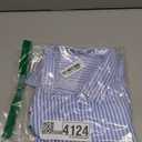 Men's Long Sleeve Dress Shirts Casual Business Vertical Striped Button Down Slim Fit Shirts (Medium, Light Blue)