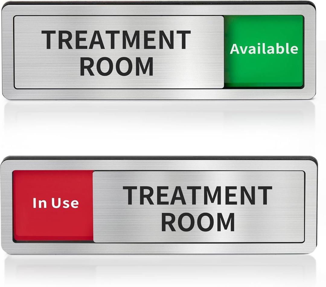 Treatment Room Door Sign,Do Not Disturb- In Use/Slider Sign for Wellness & Health Centers Business Vacant Occupied Privacy Spa Door