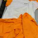 Nimsruc 2 Piece Outfits for Women Casual Sweat Sets Comfy Short Sleeve Matching Tracksuits Orange L