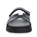 Steve Madden Women's Mayven Slide Sandal (8, Black Leather)