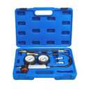 Cylinder Leak Down Tester Kit Compression Leakdown Detector Leakage Test Set for Gasoline Engine Leak Detection Tester Kit Dual Pressure Gauges
