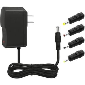 5V 1A Power Supply 5W AC/DC Wall Plug Adapter AC 100V-240V to DC 5 Volt 1Amp 0.5A Replacement DC 5v Power Cord with 4 Tips for 5v led Lights Security Camera