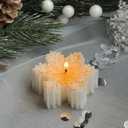 2 Pcs Christmas Snowflake Silicone Molds Candle Soap DIY Molds Candle Decorating Mold for Xmas Baking Party Chocolate Candy Wax Resin Baking Tray Fondant Cake Decoration