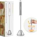 2025 New Upgraded Stainless Steel Semi-Automatic Whisk - Easy to Use Whizzy Whisk,Versatile Wisker Tool for Cooking,Kitchen Essential Egg Beater for Baking,Whisking,Beating & Stirring (10in
