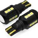 Premium 194 LED Bulb Error-Free with Projector & Canbus - 400 Lumens T10 194 LED Auto Bulbs - for Interior, Dome, Map, Door, Courtesy, License Plate Lights - Pack Of 2 (Orange)