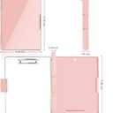 SFLHHDM Clipboard with Storage,Heavy Duty Clip Boards 8.5x11 with 2 Storage Case,Clear Visible Panel Storage Clipboards,Side Opening Nursing Clipboard Folder for Office Supplies-Pale Pink